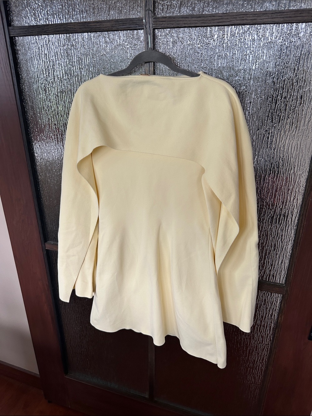 Cult Gaia Revolve Almina Wing Sleeve Mini Dress Elegant Yellow Long-Sleeve Sz L - Picture 15 of 16